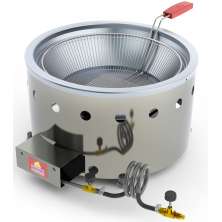 Fritadeira Tacho para Salgados Pastel 7 L Aço Inox a Gás