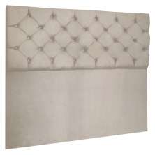 Cabeceira Capitonê King 1,95m Jade Suede Bege - Pallazio