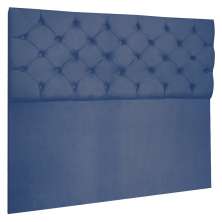 Cabeceira Capitonê Solteiro 0,90m Jade Suede Azul Marinho - Pallazio