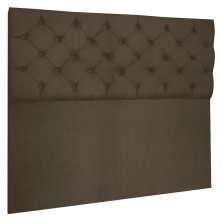 Cabeceira Capitonê Solteiro 0,90m Jade Suede Marrom - Pallazio