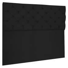 Cabeceira Capitonê Solteiro 0,90m Jade Suede Preto - Pallazio