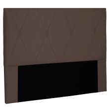 Cabeceira Casal 1,40m Aquilla Suede Marrom Café - Pallazio