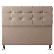 Cabeceira Casal 1,40m Atenas Suede Bege - Pallazio