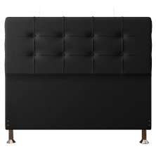 Cabeceira Casal 1,40m Atenas Suede Preto - Pallazio