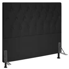 Cabeceira Casal 1,40m Estocolmo Suede Preto - Pallazio