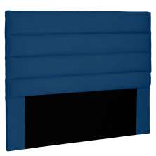 Cabeceira Casal 1,40m La Italiana Suede Azul Marinho - Pallazio