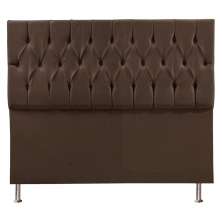 Cabeceira Casal 1,40m Madrid Suede Marrom - Pallazio