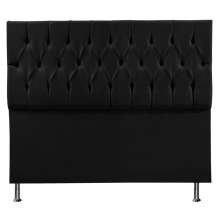 Cabeceira Casal 1,40m Madrid Suede Preto - Pallazio