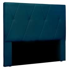 Cabeceira King 1,95m Aquilla Veludo Azul Marinho - Pallazio