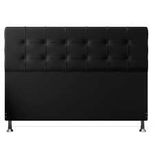 Cabeceira King 1,95m Atenas Suede Preto - Pallazio