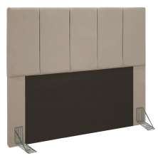 Cabeceira King 1,95m Genebra Suede Bege - Pallazio