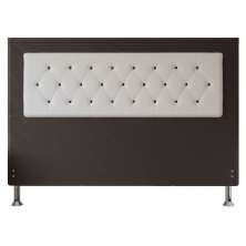 Cabeceira King 1,95m Havana Suede Marrom com Corino Branco - Pallazio