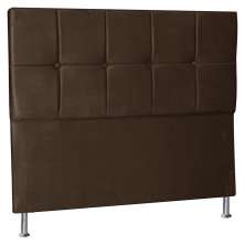 Cabeceira King 1,95m Lisboa Suede Marrom - Pallazio