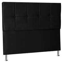 Cabeceira King 1,95m Lisboa Suede Preto - Pallazio