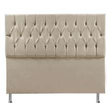 Cabeceira King 1,95m Madrid Suede Bege - Pallazio