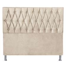 Cabeceira King 1,95m Paris Suede Bege - Pallazio