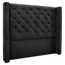 Cabeceira King 1,95m Vicenza Veludo Preto - Pallazio