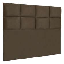Cabeceira Modulada Casal 1,40m Lorena Suede Marrom - Pallazio