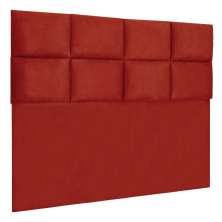 Cabeceira Modulada Solteiro 0,90m Lorena Suede Vermelho - Pallazio