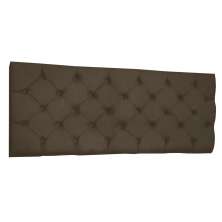 Cabeceira Painel Capitonê Solteiro 0,90m Jade Suede Marrom - Pallazio