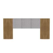 Cabeceira Painel Casal Ripado Nature e Linho Cinza Sevilha 273 cm - Pallazio