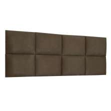 Cabeceira Painel Modulada Queen 1,60m Lorena Suede Marrom - Pallazio