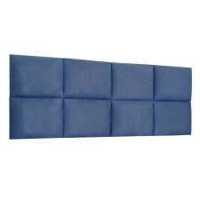 Cabeceira Painel Modulada Solteiro 0,90m Lorena Suede Azul Marinho - Pallazio