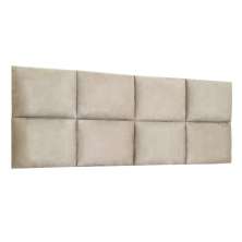 Cabeceira Painel Modulada Solteiro 0,90m Lorena Suede Bege - Pallazio