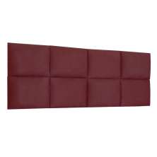 Cabeceira Painel Modulada Solteiro 0,90m Lorena Suede Marsala - Pallazio