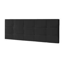 Cabeceira Painel Queen 1,60m Roma Suede Preto - Pallazio