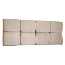 Cabeceira Painel Solteiro 0,90m Nina Suede Bege - Pallazio