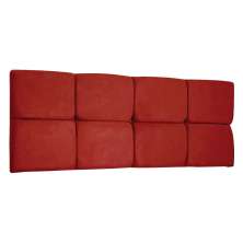 Cabeceira Painel Solteiro 0,90m Nina Suede Vermelho - Pallazio