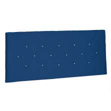 Cabeceira Painel Solteiro 0,90m Tânia Suede Azul Marinho - Pallazio