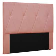 Cabeceira Queen 1,60m Aquilla Veludo Rosa - Pallazio
