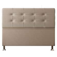 Cabeceira Queen 1,60m Atenas Suede Bege - Pallazio
