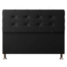 Cabeceira Queen 1,60m Atenas Suede Preto - Pallazio
