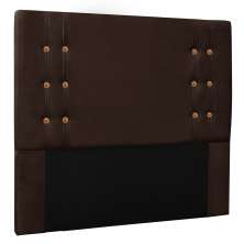 Cabeceira Queen 1,60m Genova Suede Marrom Café - Pallazio