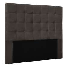 Cabeceira Queen 1,60m Santiago Suede Cinza - Pallazio