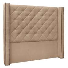 Cabeceira Queen 1,60m Vicenza Suede Bege - Pallazio