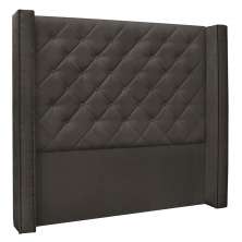 Cabeceira Queen 1,60m Vicenza Suede Cinza - Pallazio