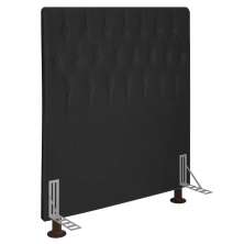 Cabeceira Solteiro 0,90m Estocolmo Suede Preto - Pallazio