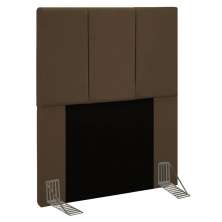 Cabeceira Solteiro 0,90m Genebra Suede Marrom - Pallazio