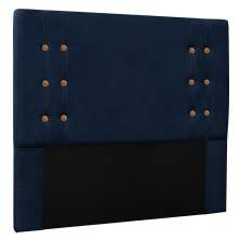 Cabeceira Solteiro 0,90m Genova Suede Azul Marinho - Pallazio
