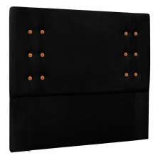Cabeceira Solteiro 0,90m Genova Suede Preto - Pallazio