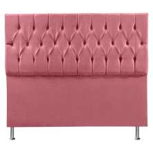 Cabeceira Solteiro 0,90m Madrid Suede Rosa - Pallazio