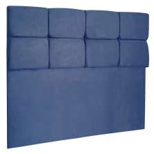 Cabeceira Solteiro 0,90m Nina Suede Azul Marinho - Pallazio
