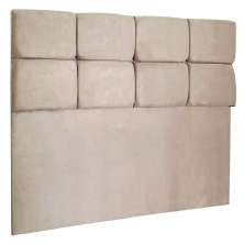 Cabeceira Solteiro 0,90m Nina Suede Bege - Pallazio