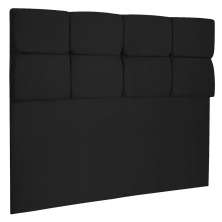 Cabeceira Solteiro 0,90m Nina Suede Preto - Pallazio