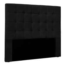 Cabeceira Solteiro 0,90m Santiago Suede Preto - Pallazio