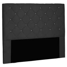 Cabeceira Solteiro 0,90m Tânia Suede Preto - Pallazio